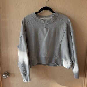 Free People Movement Intercept Gray Crewneck Sweatshirt
